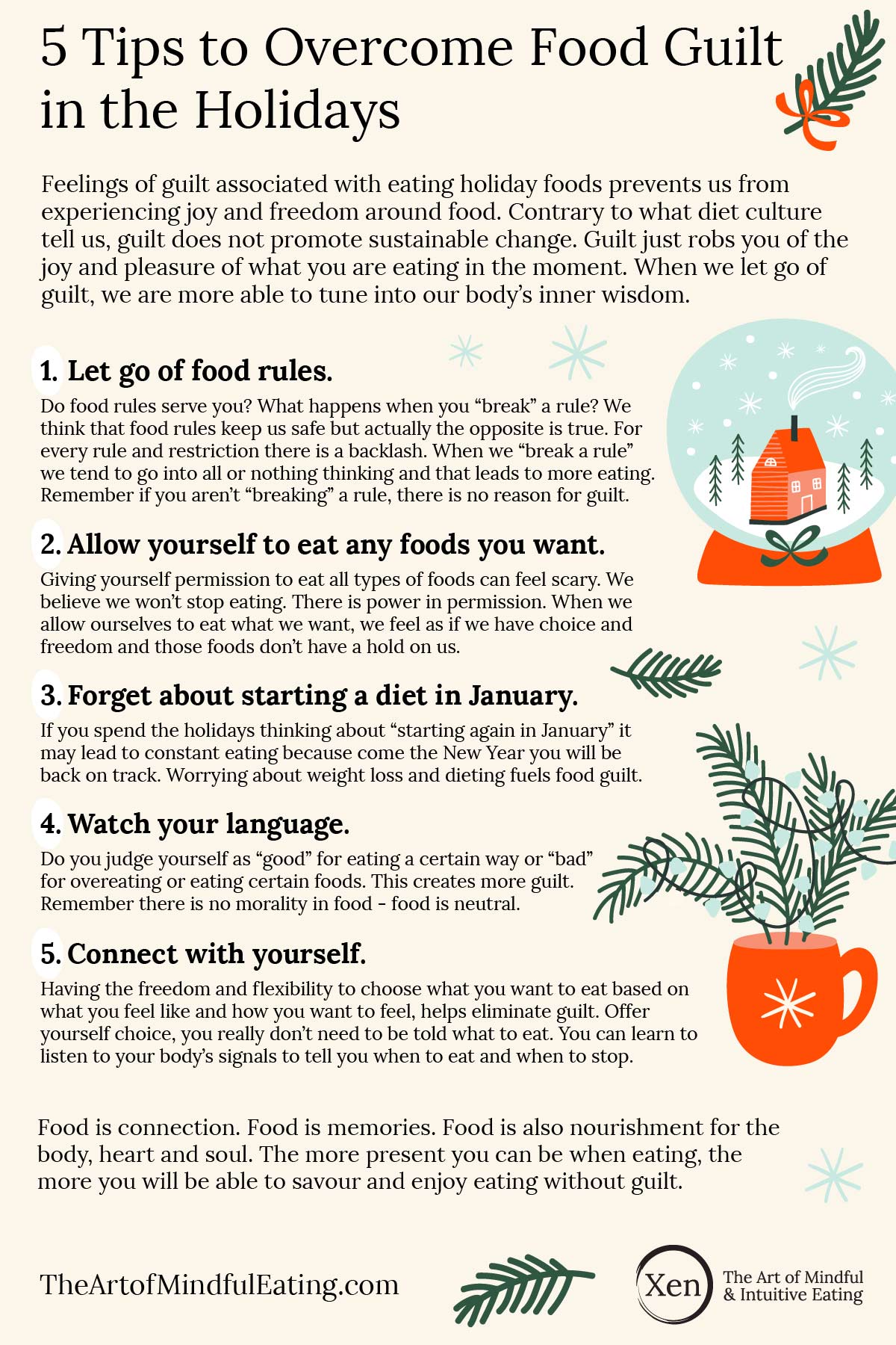 5 Practical Tips to Overcome Food Guilt in the Holidays